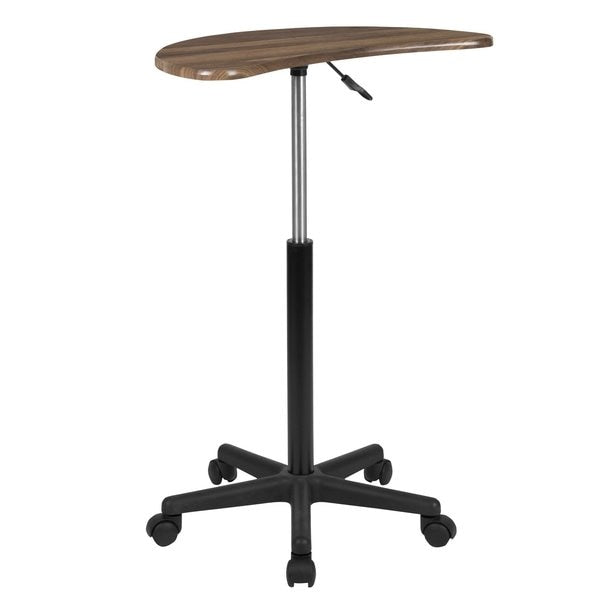 Rustic Walnut Sit to Stand Mobile Laptop
