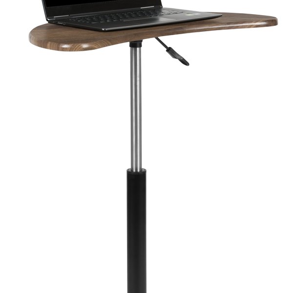 Rustic Walnut Sit to Stand Mobile Laptop