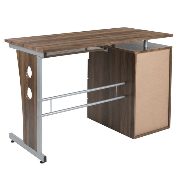 Walnut 3 Drawer Pedestal Desk