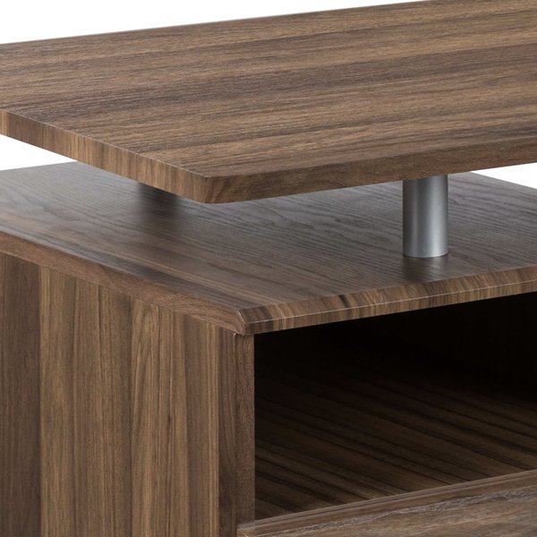 Walnut 3 Drawer Pedestal Desk
