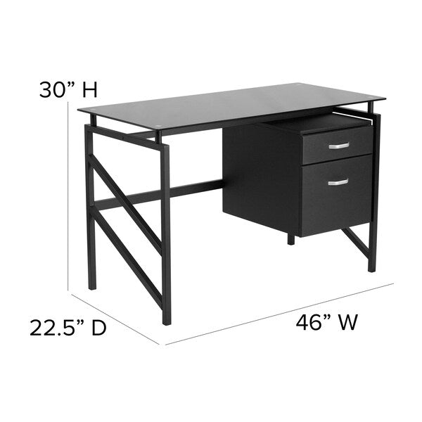 Glass Desk, 22-1/2