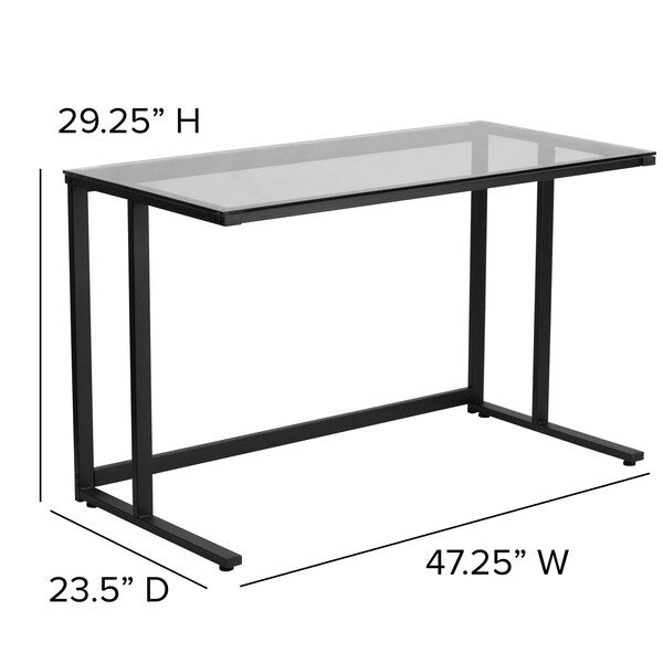 Glass Desk, 23-1/2