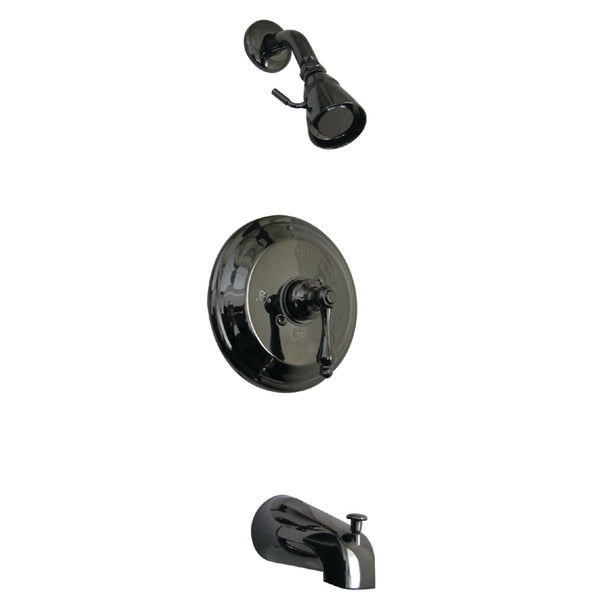 Tub and Shower Faucet, Black Stainless Steel, Wall Mount