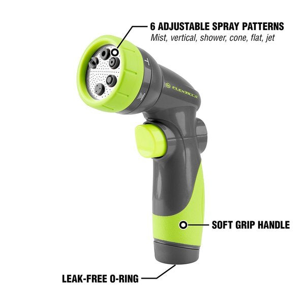 Adjustable Garden Hose Nozzle, 6-Pattern