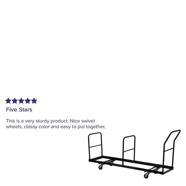 Folding Chair Dolly, 35 Chair Cap, Black