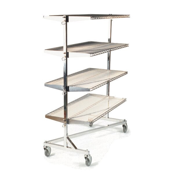 Nesting Wire Cart with 4 Collapsible Standard Shelves