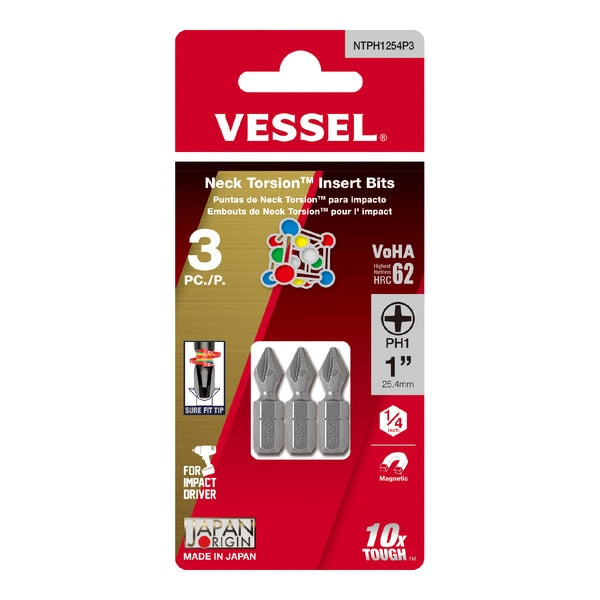 NECK TORSION Insert Bit PH1x25.4, PK3