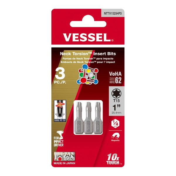 NECK TORSION Insert Bit T15x25.4, PK3