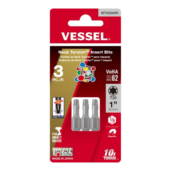 NECK TORSION Insert Bit T20x25.4, PK3
