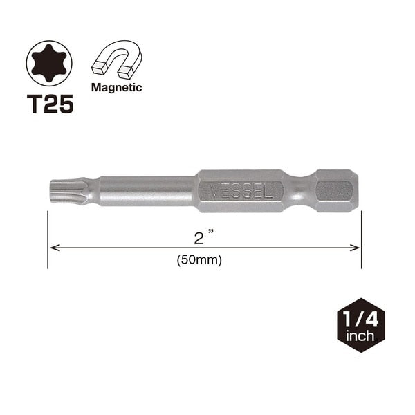 NECK TORSION Power Bit T25x50 W/ M, PK10