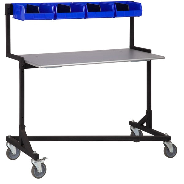 Nesting Table with 4 bins on bin rack 24