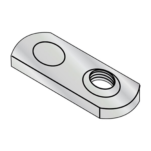 Tab Weld Nut, M6-1.00, Steel, 1000 PK