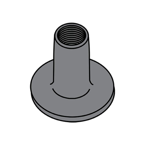 Round Weld Nut, 1/4