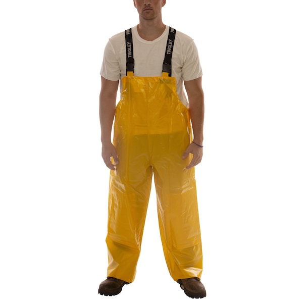 Rain Bib Overall, M, Yellow, Unisex