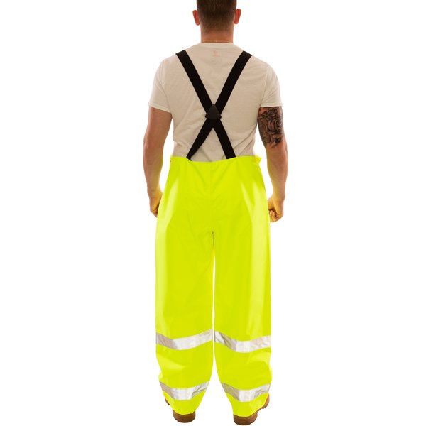 Icon Rain, Bib, Overall, Class, E, Ylw/Green, 5XL