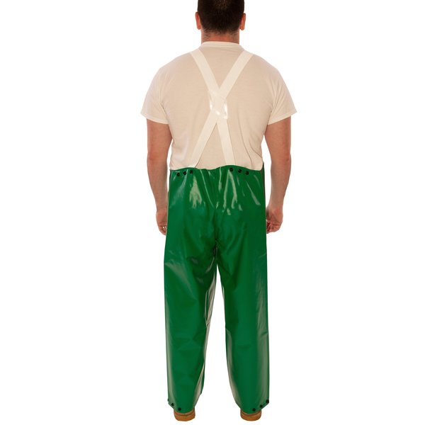 Safeyflex Flame Resistant Rain Bib Overall, Green, L