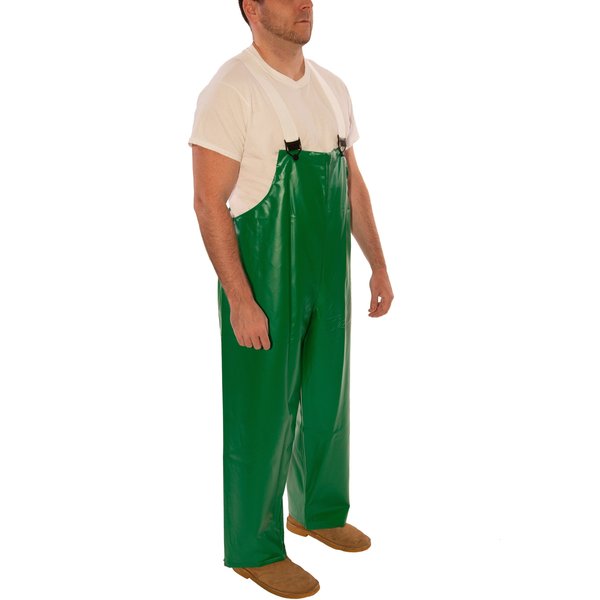 Safeyflex Flame Resistant Rain Bib Overall, Green, L