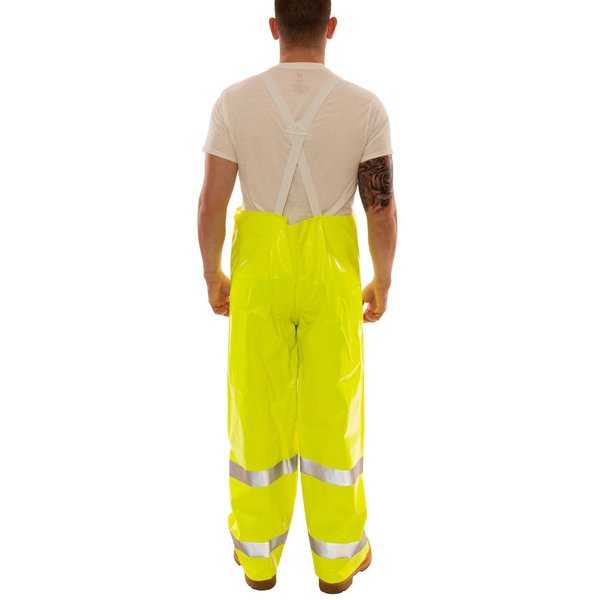 ComfortBrite Flame Resistant Rain Overall, Ylw/Green, XL
