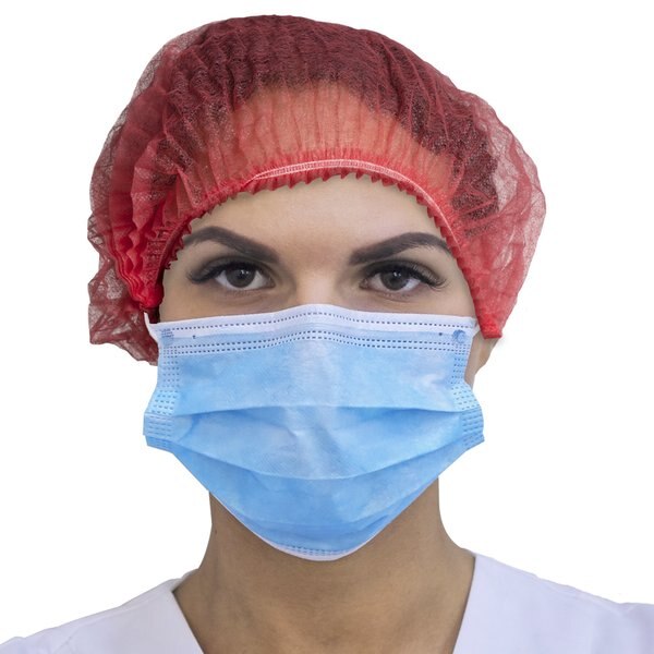 Bouffant Cap 24 in, Red, PK2000