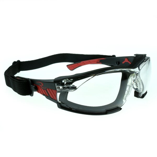 Safety Glasses, Wraparound Clear IQ Polycarbonate Lens, Anti-Fog, Scratch-Resistant