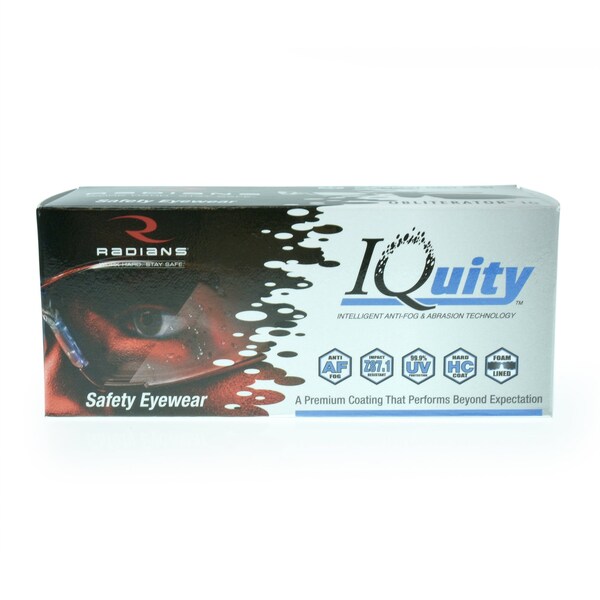 Safety Glasses, Wraparound Clear IQ Polycarbonate Lens, Anti-Fog, Scratch-Resistant