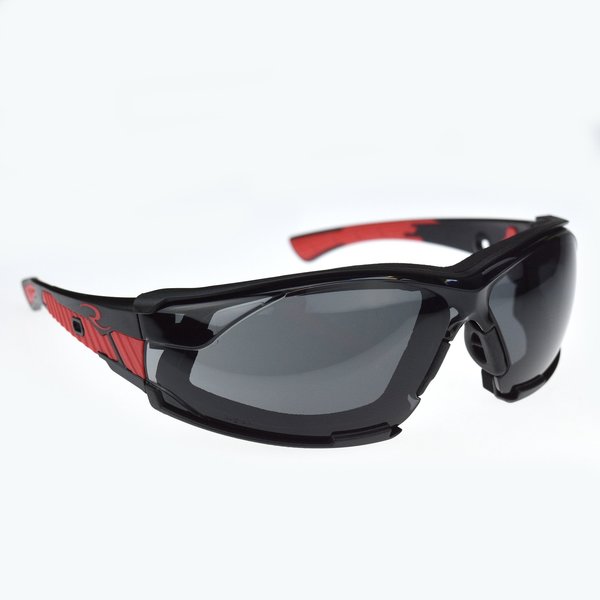 Safety Glasses, Wraparound Smoke IQ Polycarbonate Lens, Anti-Fog, Scratch-Resistant