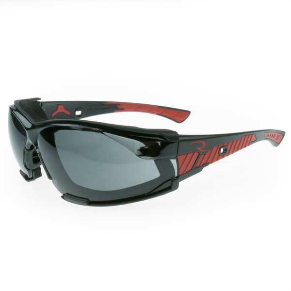 Safety Glasses, Wraparound Smoke IQ Polycarbonate Lens, Anti-Fog, Scratch-Resistant