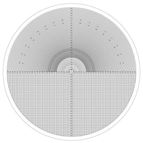 Optical Comparator Combination Grid/Radi