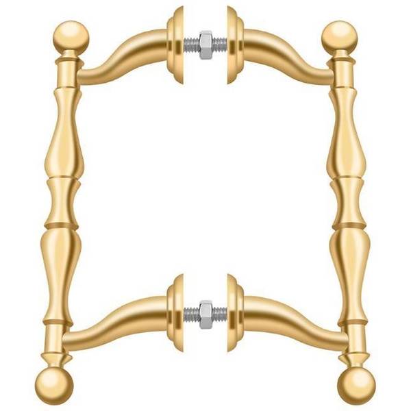 Off-Set Handle Pull, Back-To-Back Set Lifetime Brass