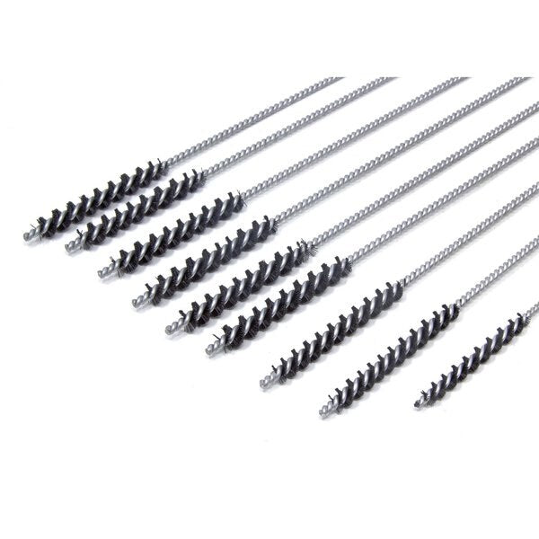 OLK- 9 Piece Nylon Twisted Wire Oil Line/Gallery Tube Brush Kit With Ring Handles