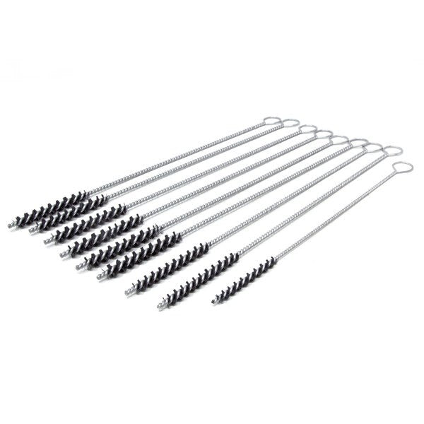 OLK- 9 Piece Nylon Twisted Wire Oil Line/Gallery Tube Brush Kit With Ring Handles