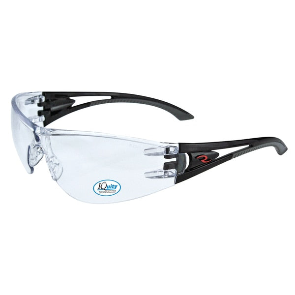 Safety Glasses, Wraparound Clear IQ Polycarbonate Lens, Anti-Fog, Scratch-Resistant