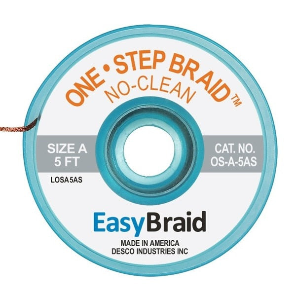 DESOLDERING BRAID, ONE STEP, .025