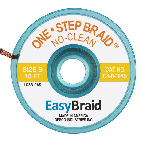DESOLDERING BRAID, ONE STEP, .050