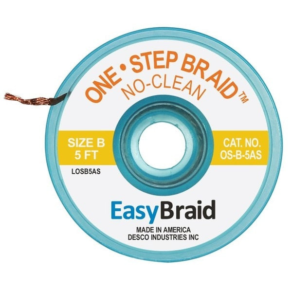 DESOLDERING BRAID, ONE STEP, .050
