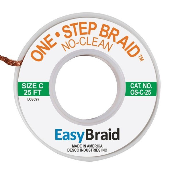 DESOLDERING BRAID, ONE STEP, .075