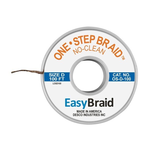 DESOLDERING BRAID, ONE STEP, .100