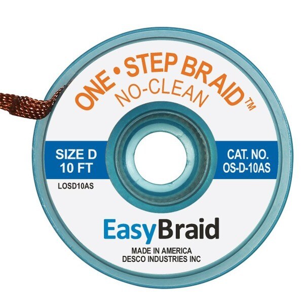 DESOLDERING BRAID, ONE STEP, .100