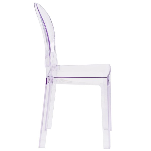 Transparent Crystal Ghost Chair, 15.75 W 20-1/4