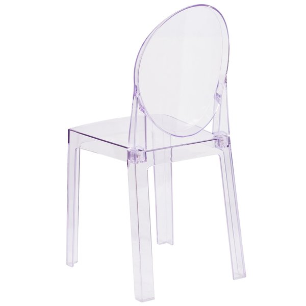 Transparent Crystal Ghost Chair, 15.75 W 20-1/4