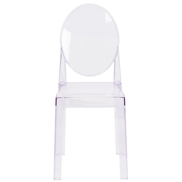 Transparent Crystal Ghost Chair, 15.75 W 20-1/4