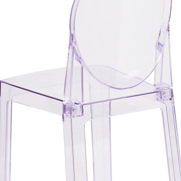 Transparent Crystal Ghost Chair, 15.75 W 20-1/4