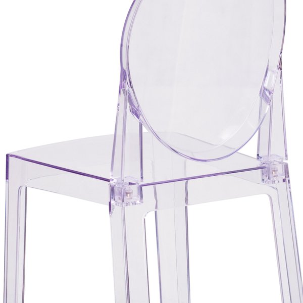 Revna Ghost Counter Stool with Oval Back in Revna Transparent Crystal