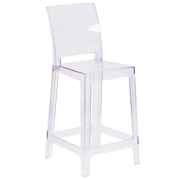 Square Back Ghost Stool