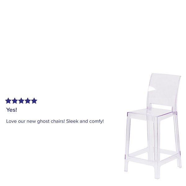 Square Back Ghost Stool