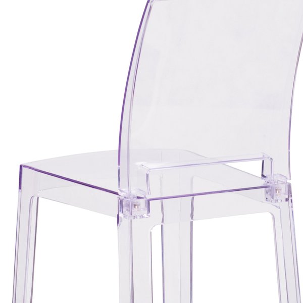 Square Back Ghost Stool