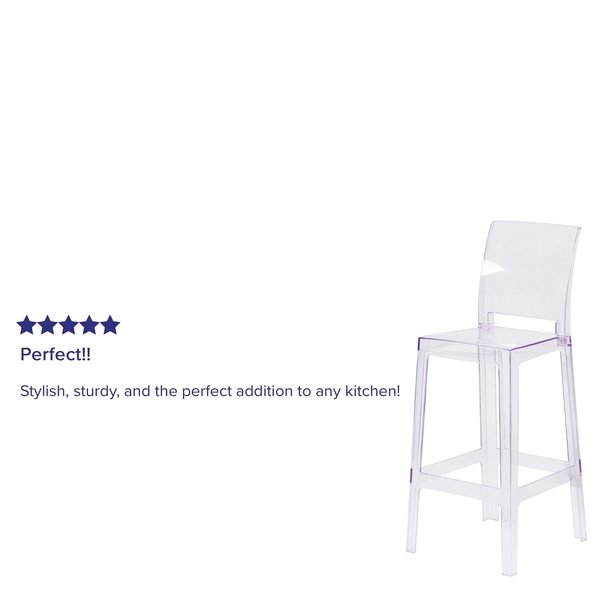 Ghost Barstool, Square Back