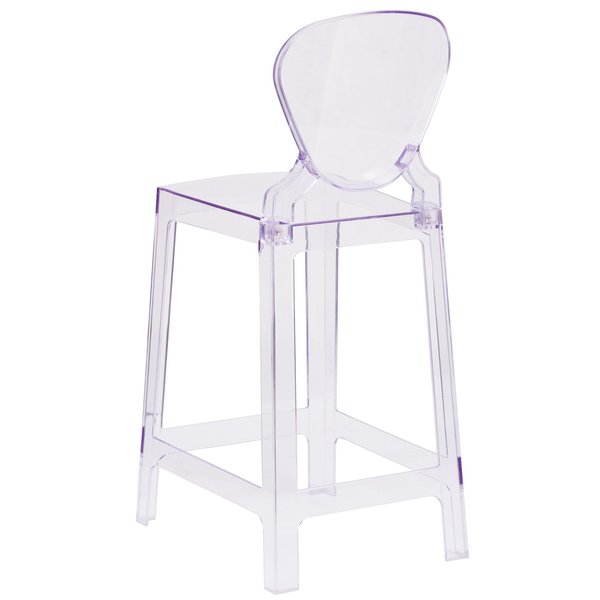 Tear Back Ghost Counter Stool