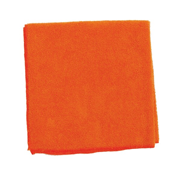 Orange Microfiber Cloth 300 GMS, 1, PK36