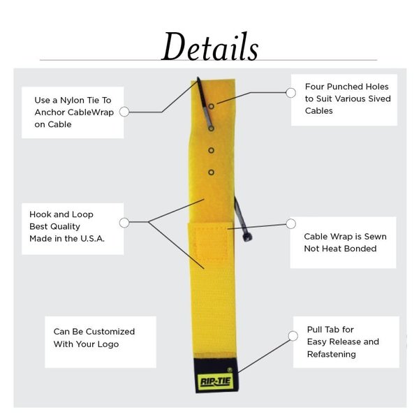 Reusable Strap, White, 5/8